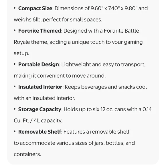 Fortnite Mini Fridge - Picture 6 of 6